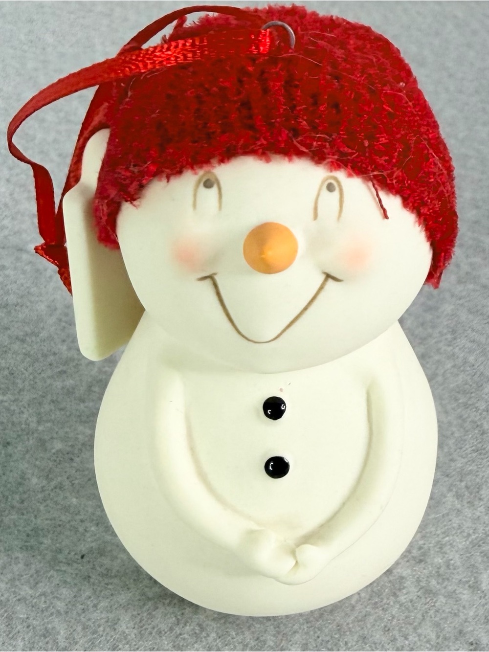 Dept 56 Snowpinions Snowman Christmas Ornament 3" I’ve Been Really Good Ceramic
